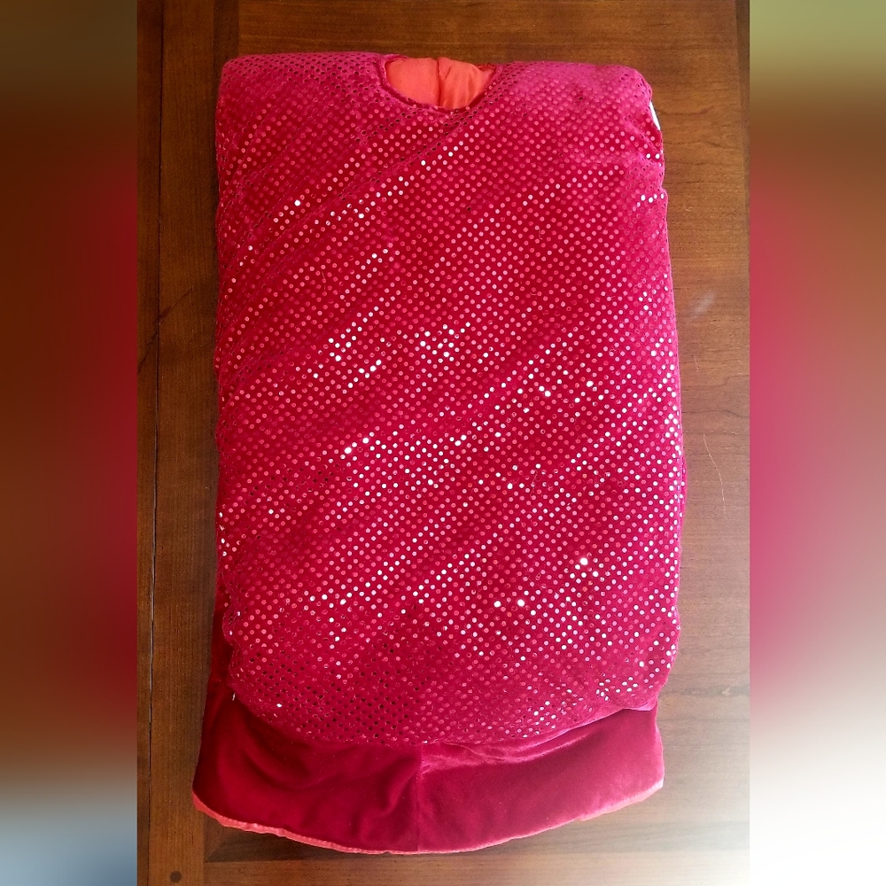Luxe Red Sequin Disk 54" Christmas Tree Skirt NWT from Santa's Best Made In USA